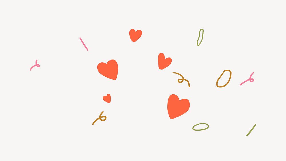Heart-shaped party confetti illustration  vector