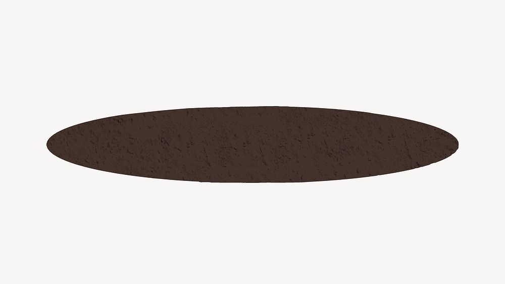 Brown abstract oval shape vector
