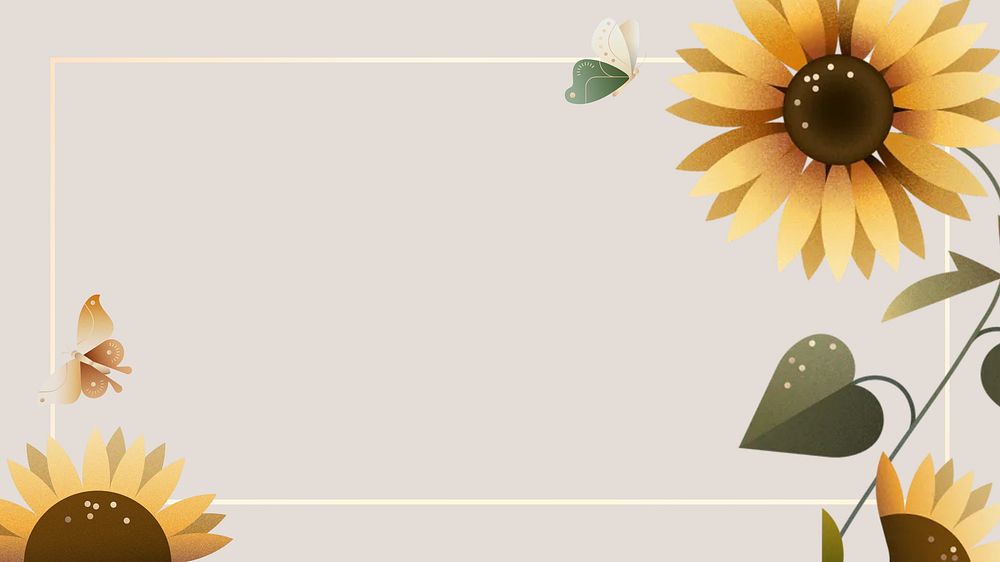 Geometric sunflower desktop wallpaper