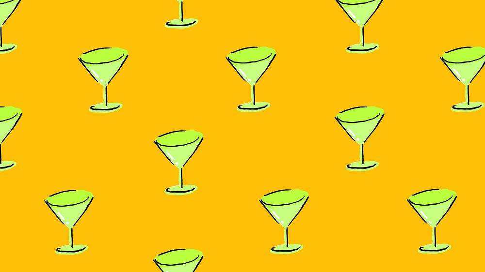 Cocktail glass pattern computer wallpaper background