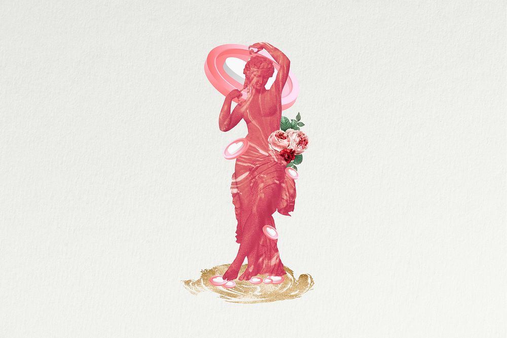 Venus statue social media love concept 
