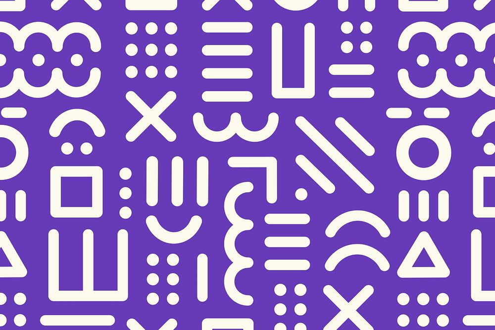 Purple memphis pattern background, abstract design