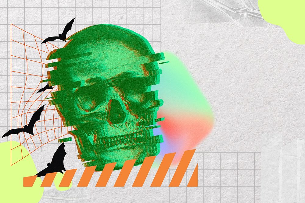Halloween skull, creative remix