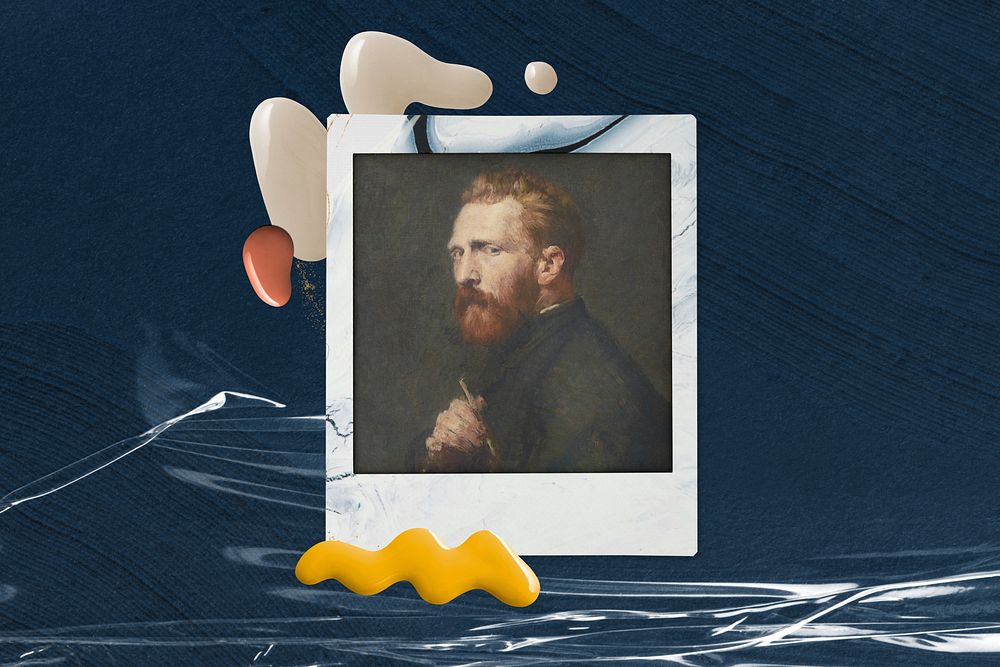Van Gogh by John Russell background. Remixed by rawpixel.