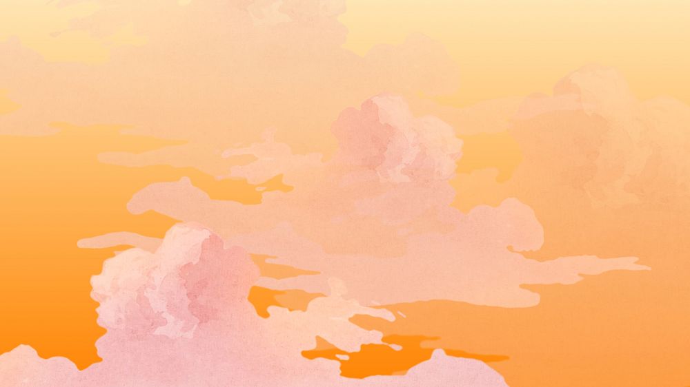 Orange sky desktop wallpaper