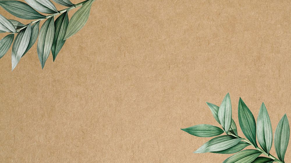 Leaf border brown desktop wallpaper