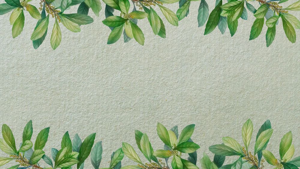 Leaf border green desktop wallpaper