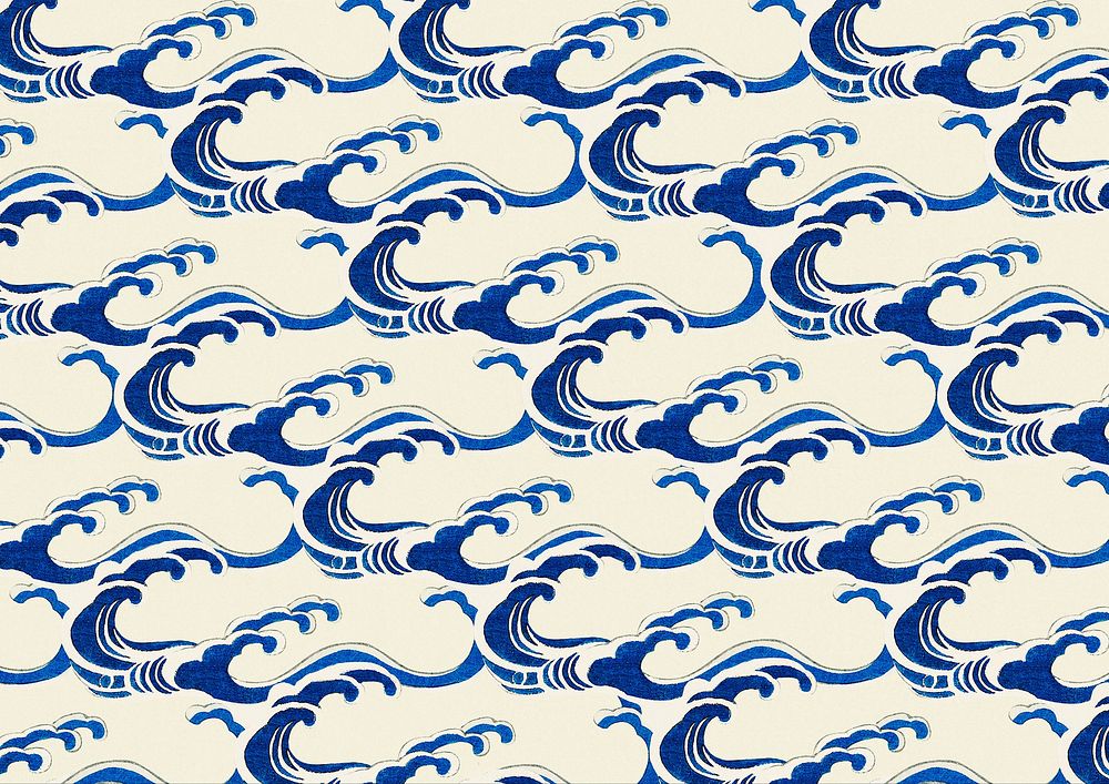 Japanese wave patterned background