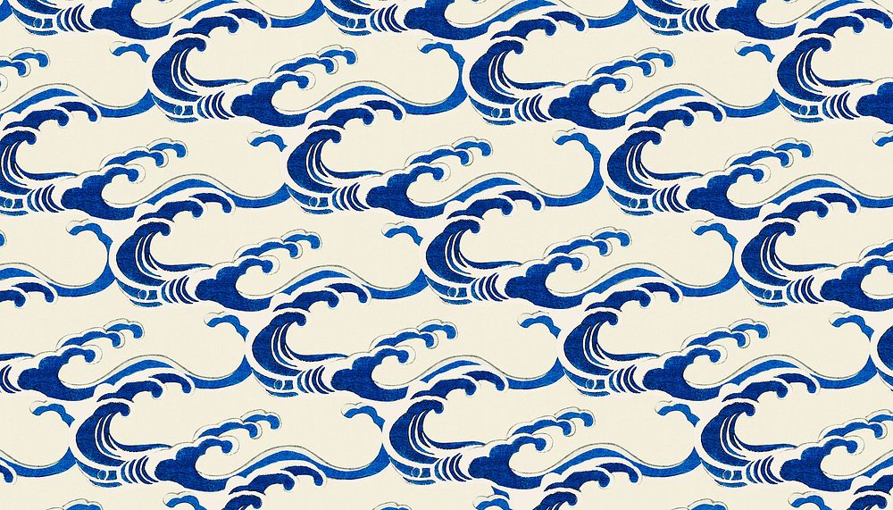 Japanese wave patterned background