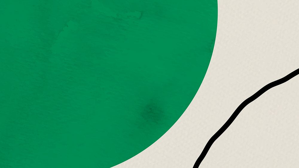 Green circle computer wallpaper, minimal line border