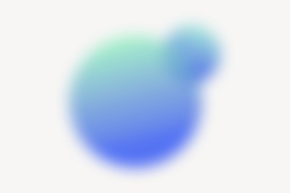 Blue blurry circle background, off-white design