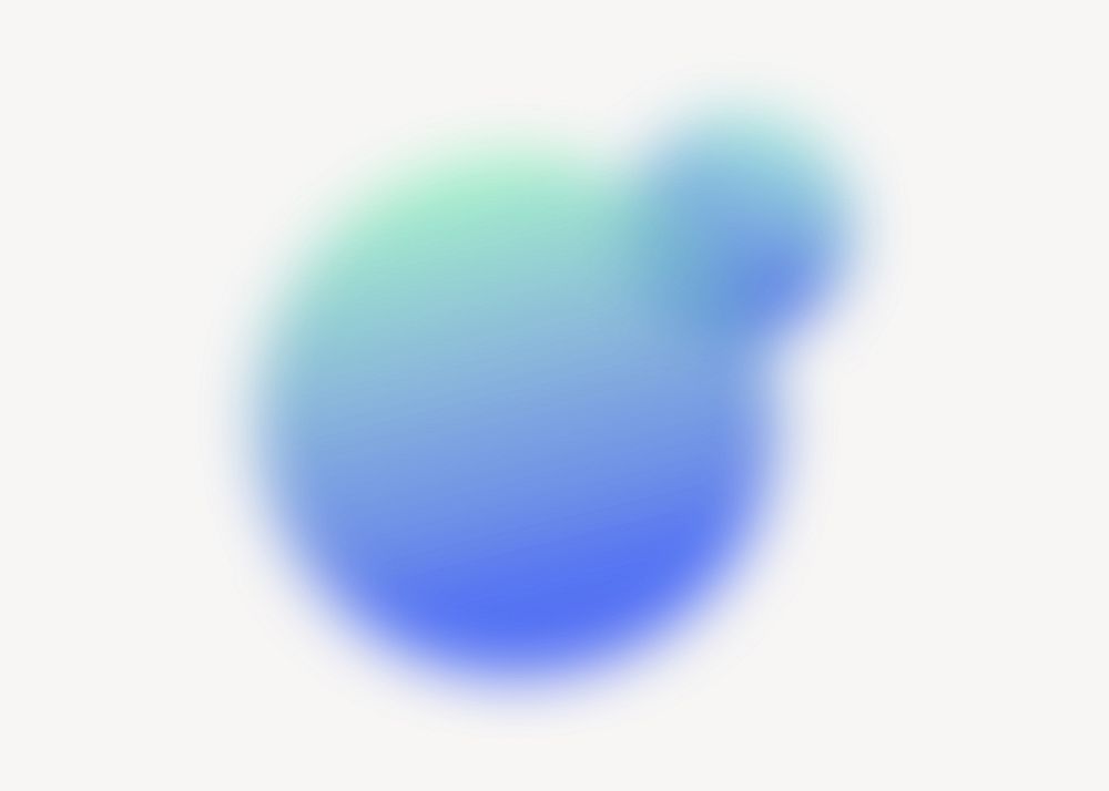 Blue blurry circle background, off-white design