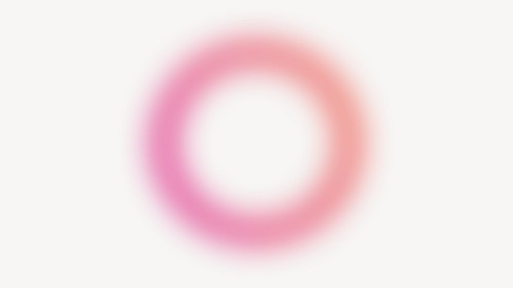 Pink gradient ring desktop wallpaper, blurry design