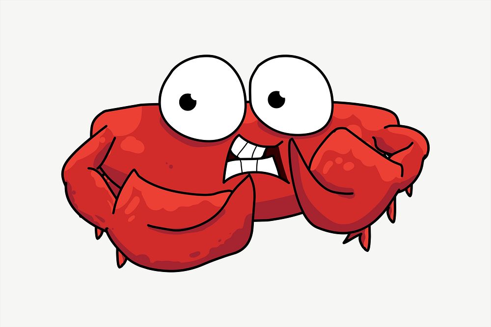 Red crab clipart psd. Free public domain CC0 image.