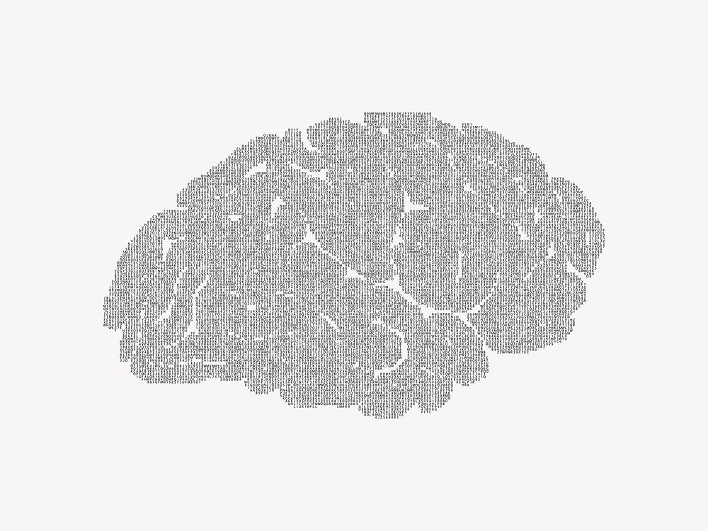 Human brain illustration. Free public domain CC0 image.