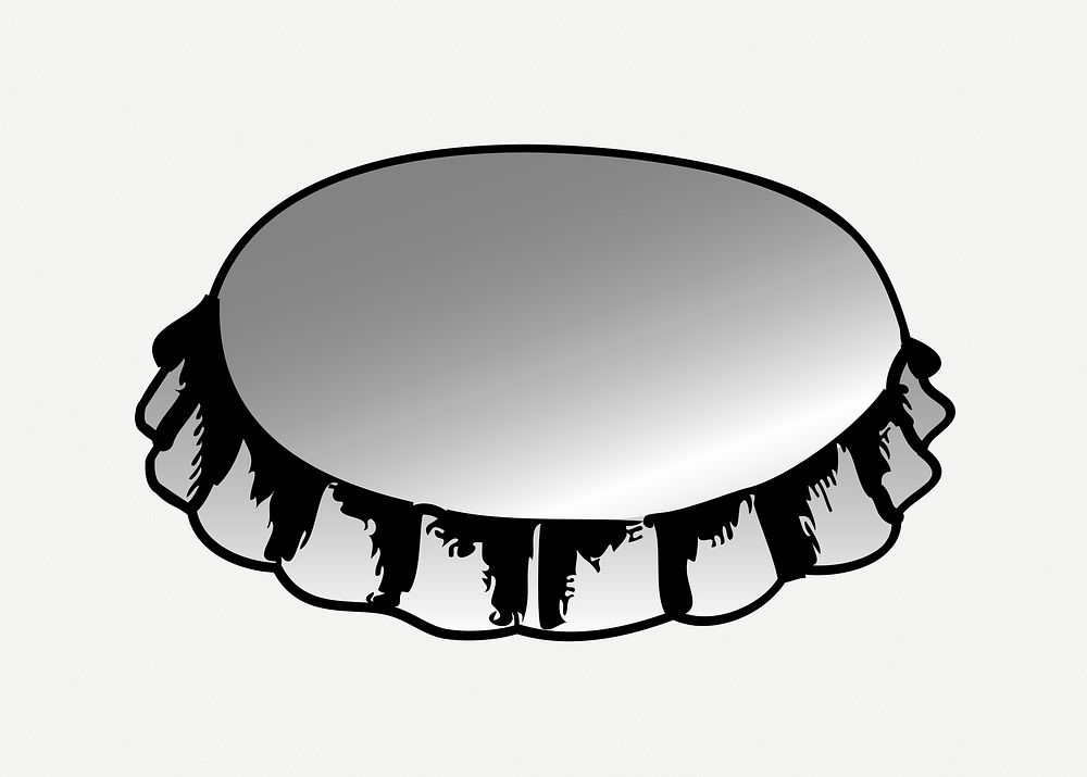 Bottle lid illustration psd. Free public domain CC0 image.