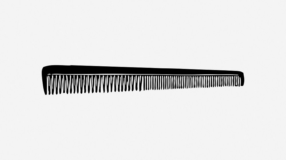 Comb illustration. Free public domain CC0 image.