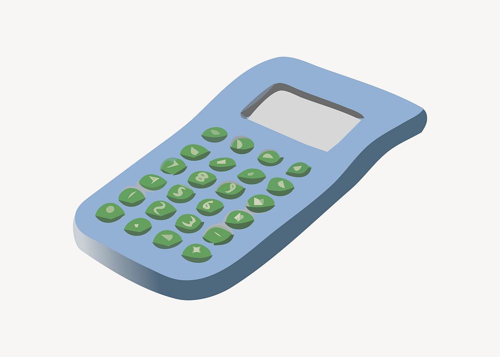 Calculator illustration. Free public domain CC0 image.