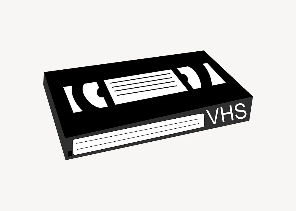 VHS video tape clipart psd. Free public domain CC0 image.