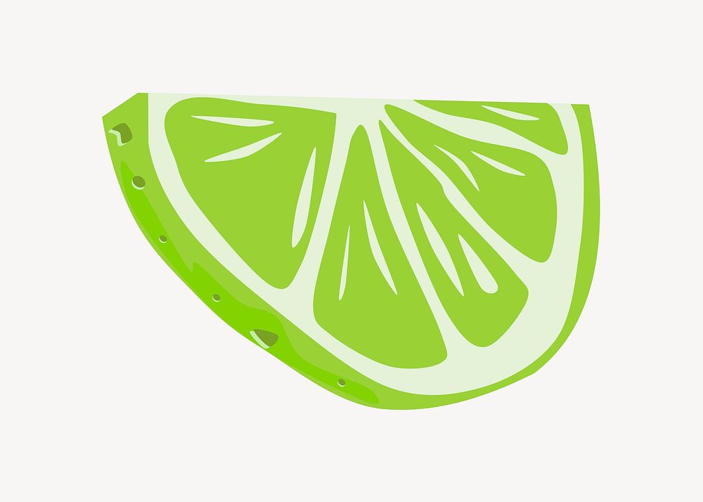 Lime slice illustration. Free public domain CC0 image.