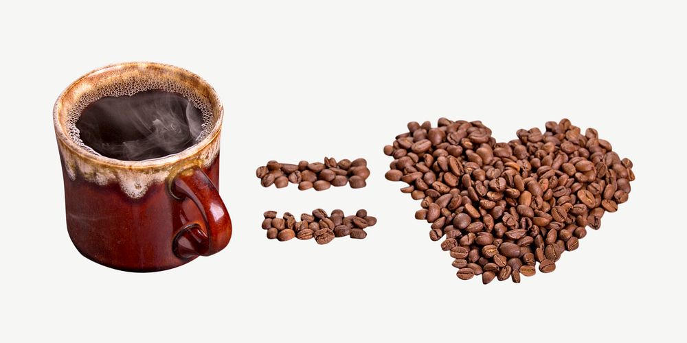 Coffee beans design element psd