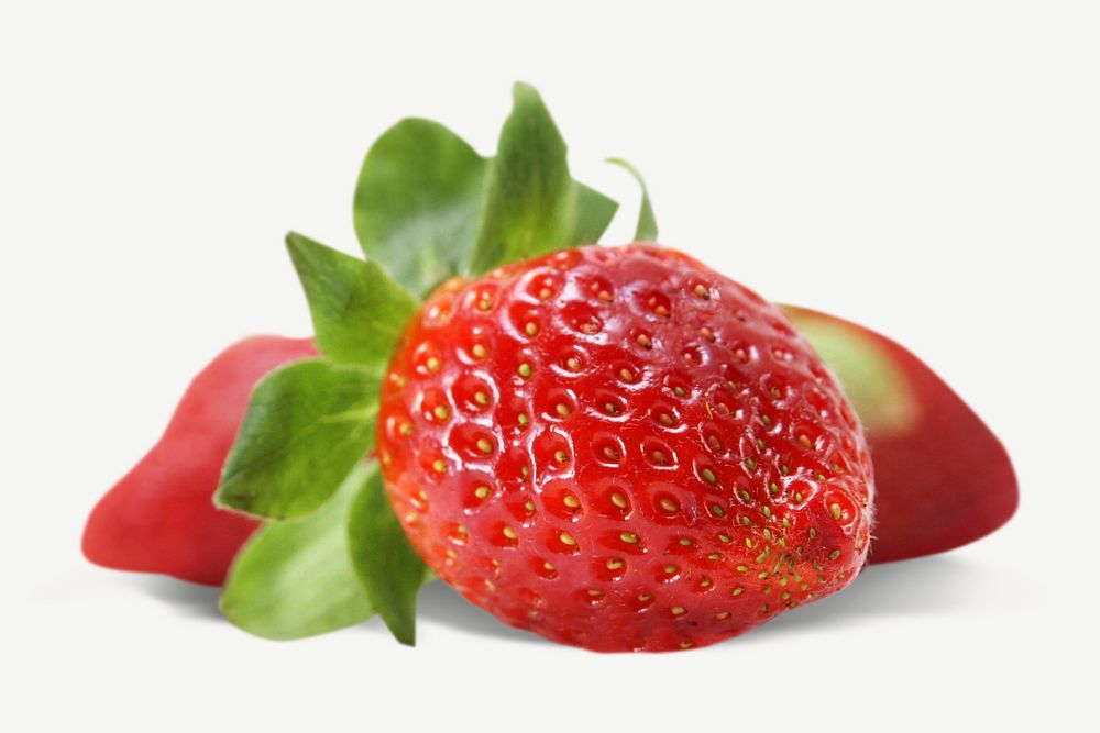 Fresh strawberries design element psd