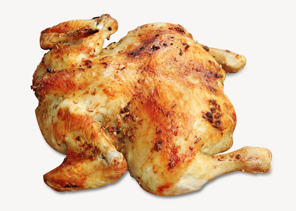 Thanksgiving roasted chicken isolated object