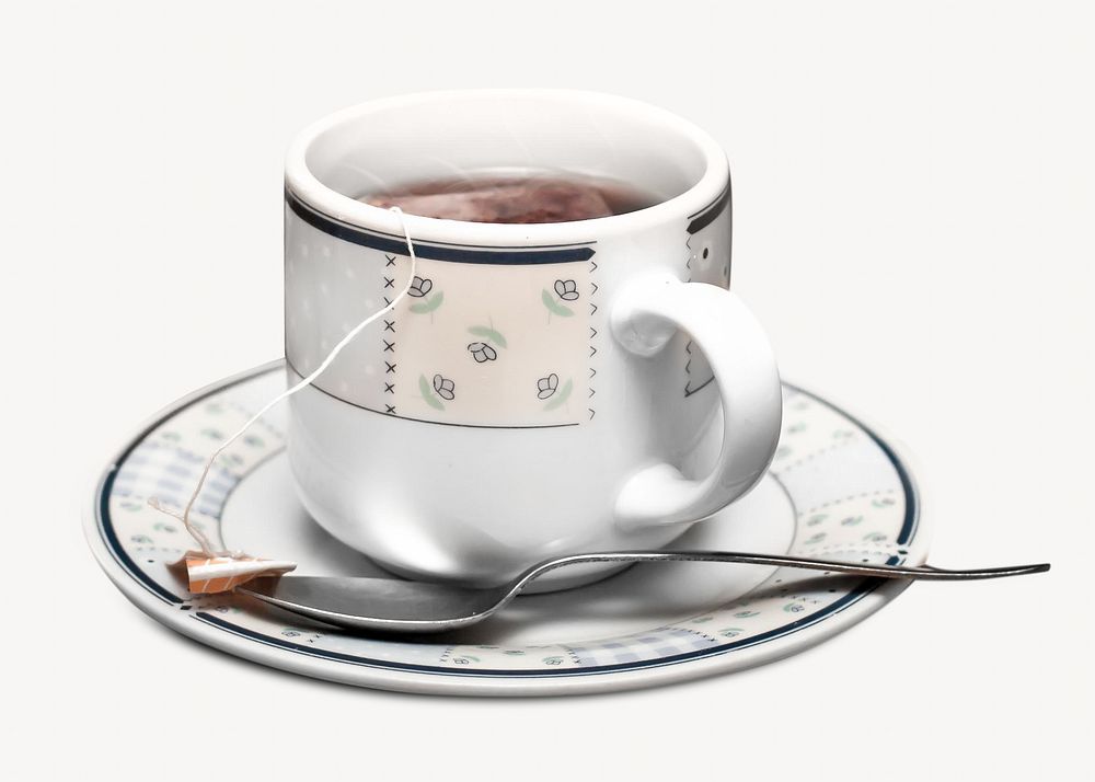Tea cup image on white