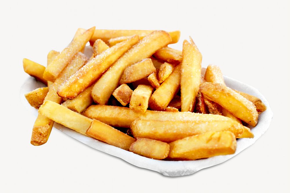 Potato French fries isolated object