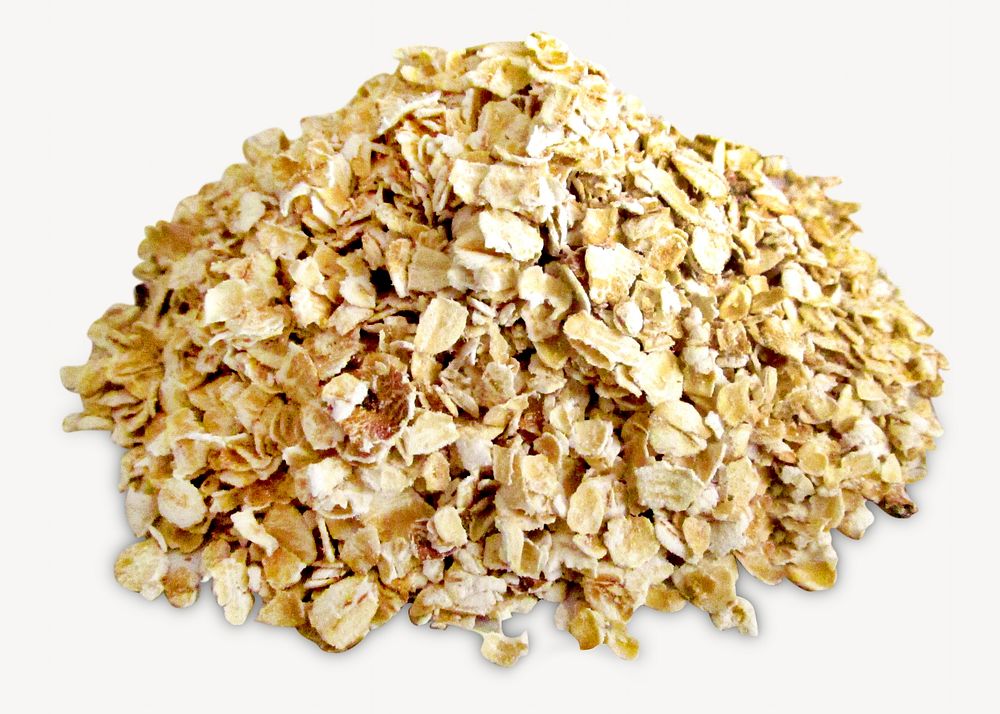 Organic oat grain isolated object