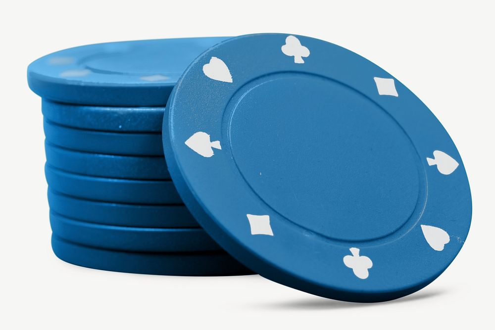 Gambling casino poker chips isolated object psd
