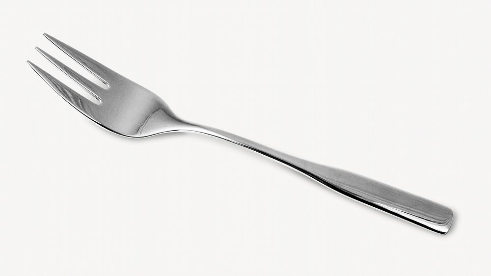 Metal fork, isolated object
