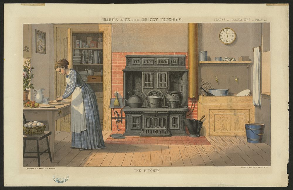Prang's aids for object teaching--The kitchen (1874) by L. Prang & Co.