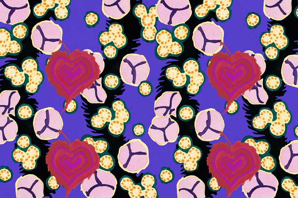 E.A. S&eacute;guy's flower patterned background, vintage botanical design, remixed by rawpixel.