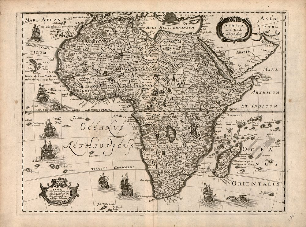 Africae nova tabula (1640) by Jodocus Hondius