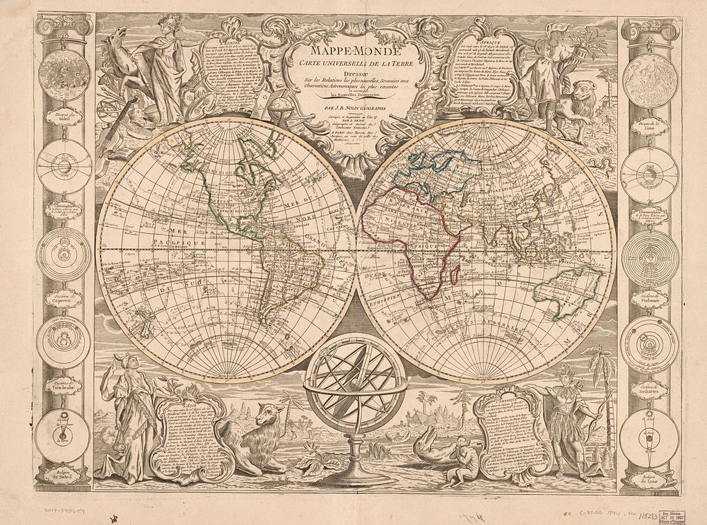 Mappe-monde, carte universelle de la terre 