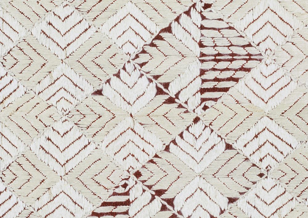 Red panel fabric background, abstract patterned design. Remixed by rawpixel.