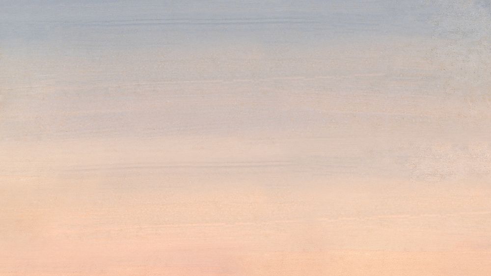 Pastel sunset sky desktop wallpaper, vintage painting by Adolph G. Metzner. Remixed by rawpixel.