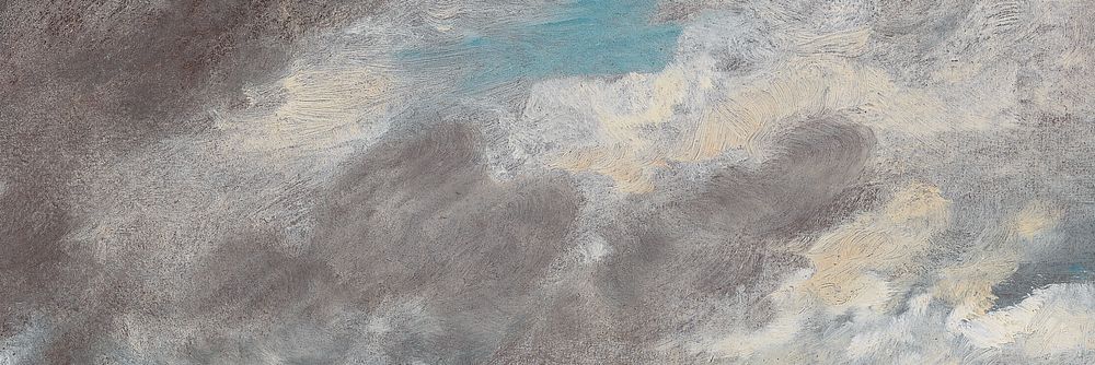 Dark cloud painting background, vintage artwork by John Constable. Remixed by rawpixel.