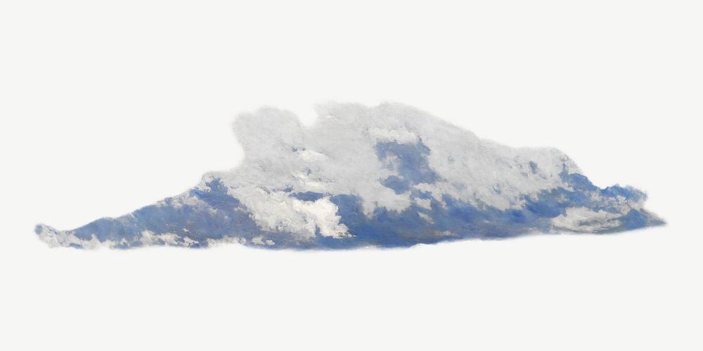 Blue cloud, shape element psd, inspired by Henry Moore. Remixed by rawpixel.