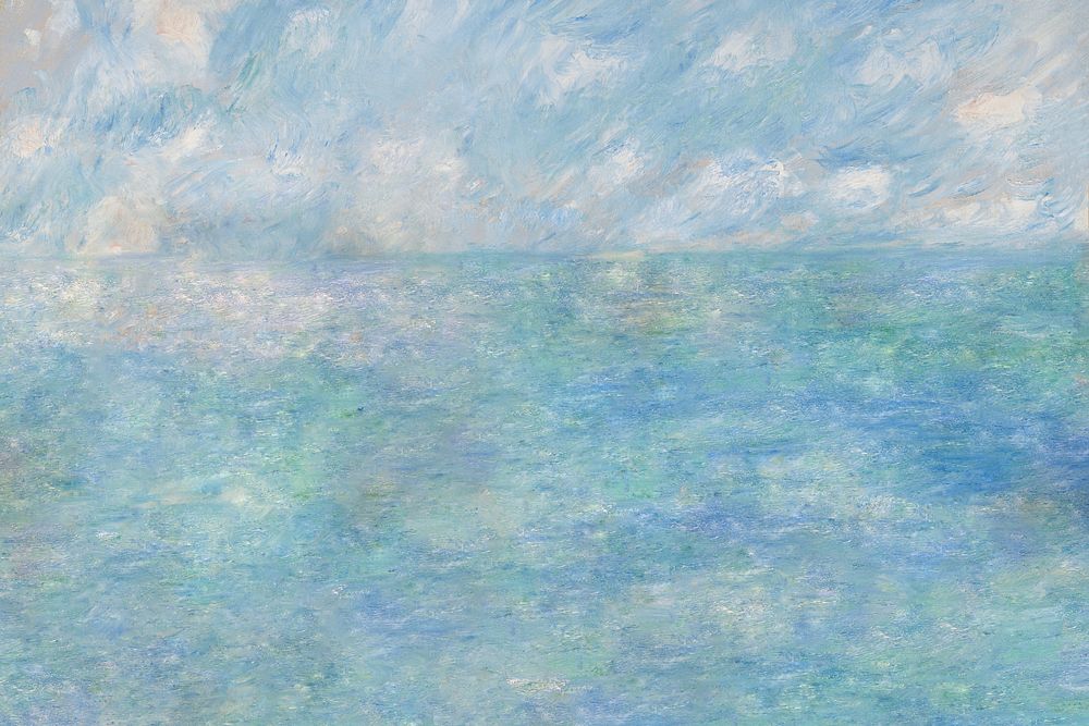 View at Guernsey background, famous painting by Pierre-Auguste Renoir. Remixed by rawpixel.