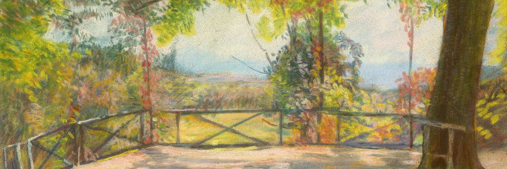 Vintage park background, vintage nature painting by Laszlo Mednyanszky. Remixed by rawpixel.