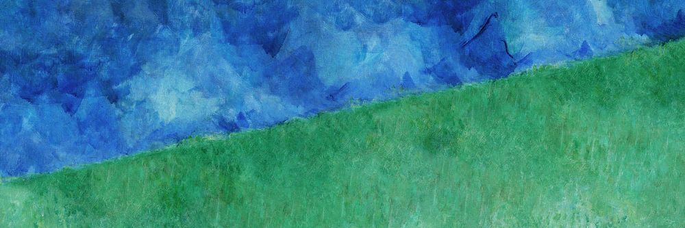 Blue & green background, vintage oil paint texture by Cypri&aacute;n Majern&iacute;k. Remixed by rawpixel.