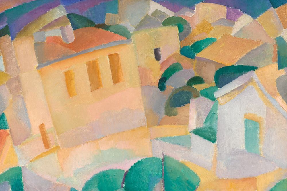 Mallorca Terreno background, vintage illustration by Leo Gestel. Remixed by rawpixel.