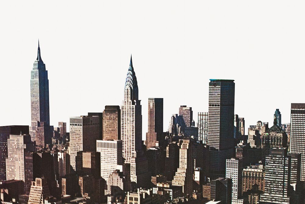 New York City buildings border. Remixed by rawpixel.