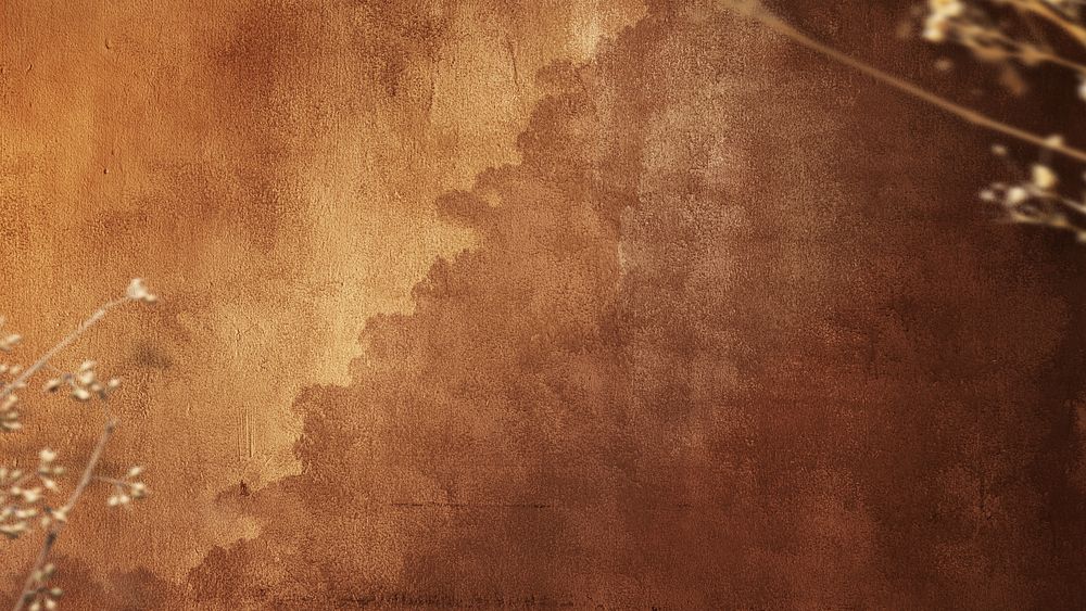 Brown paint stain desktop wallpaper, vintage textured painting. Remixed by rawpixel.