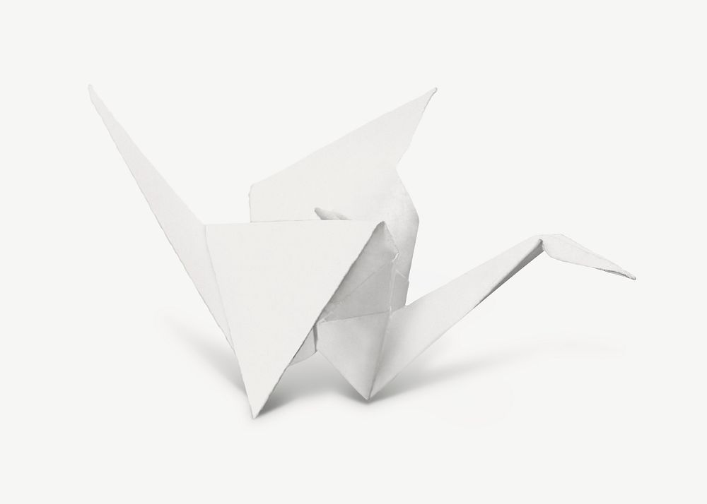 White origami crane psd. Remixed by rawpixel.