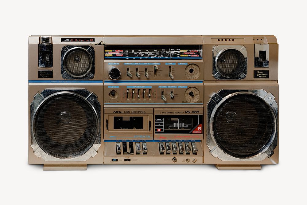 Retro boombox, electronic image. Remixed by rawpixel.