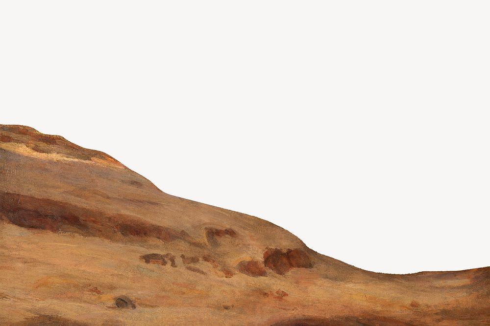 Desert landscape border, vintage illustration by Henry Ossawa Tanner. Remixed by rawpixel.
