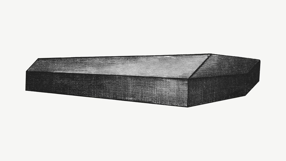 Funeral coffin, vintage illustration psd. Remixed by rawpixel.